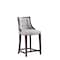 Manhattan Comfort Fifth Avenue Faux Leather Counter Stool in Light Grey CS012-LG - alternate 1